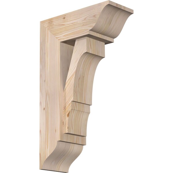 Ekena Millwork Balboa Traditional Smooth Bracket w/ Offset Brace, Douglas Fir, 7 1/2"W x 18"D x 30"H BKT0806X18X30BOA01SDF - main